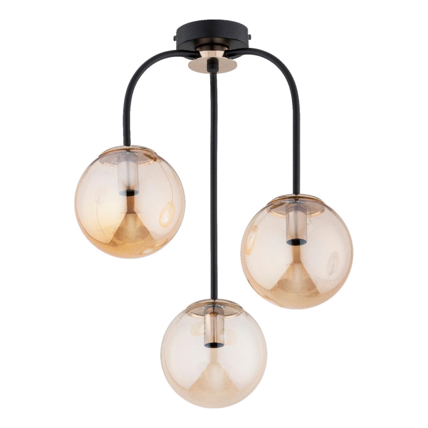 Surface-mounted chandelier GAMMA 3xE14/10W/230V black/gold