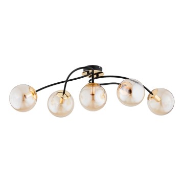 Surface-mounted chandelier GILIAN 5xE14/40W/230V black/gold