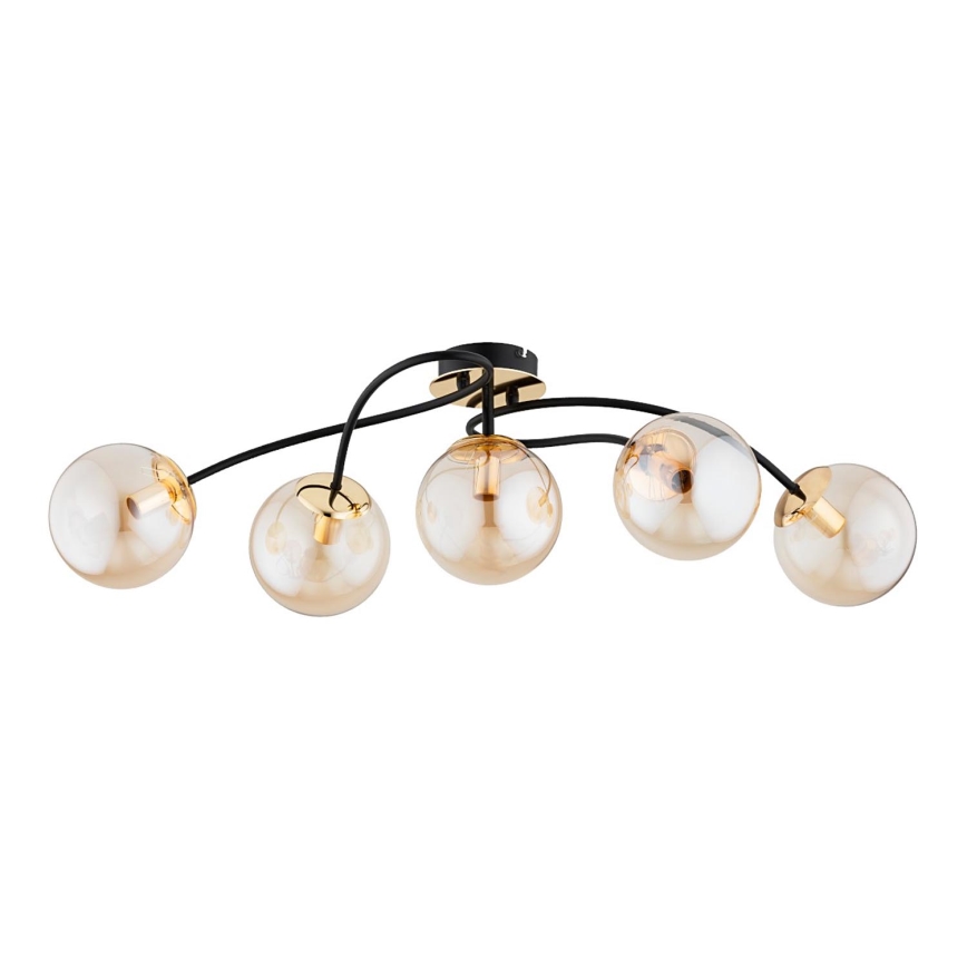 Surface-mounted chandelier GILIAN 5xE14/40W/230V black/gold
