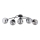 Surface-mounted chandelier GILIAN 5xE14/40W/230V black