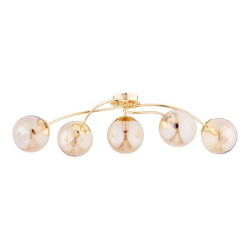 Surface-mounted chandelier GILIAN 5xE14/40W/230V gold