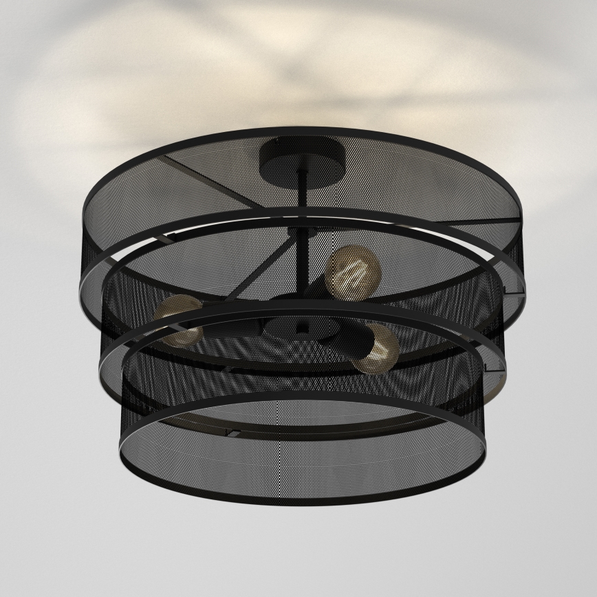 Surface-mounted chandelier GLUM 3xE27/60W/230V black