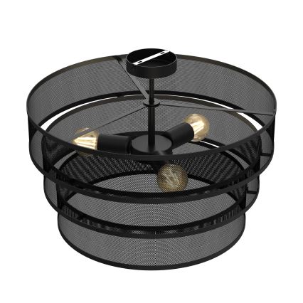 Surface-mounted chandelier GLUM 3xE27/60W/230V black