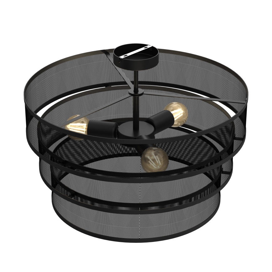 Surface-mounted chandelier GLUM 3xE27/60W/230V black