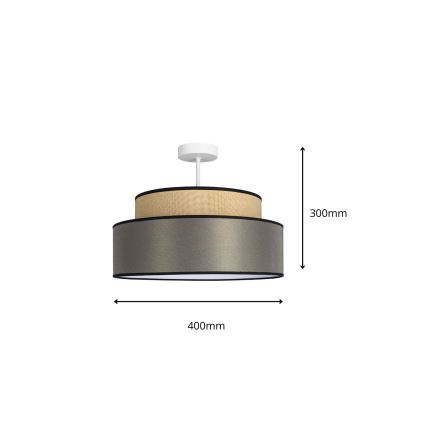 Surface-mounted chandelier GRACE 1xE27/60W/230V beige/brown