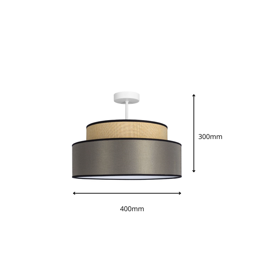 Surface-mounted chandelier GRACE 1xE27/60W/230V beige/brown