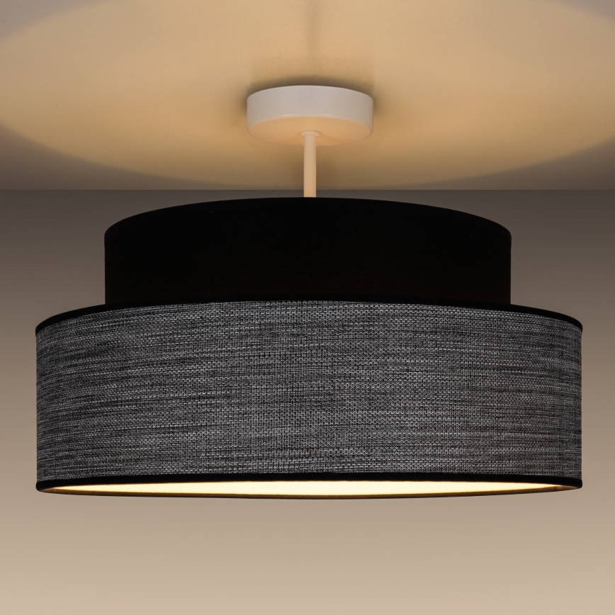 Surface-mounted chandelier GRACE 1xE27/60W/230V black/grey