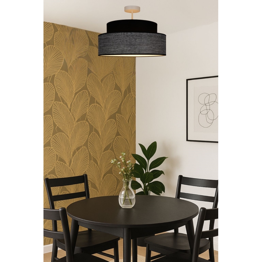 Surface-mounted chandelier GRACE 1xE27/60W/230V black/grey