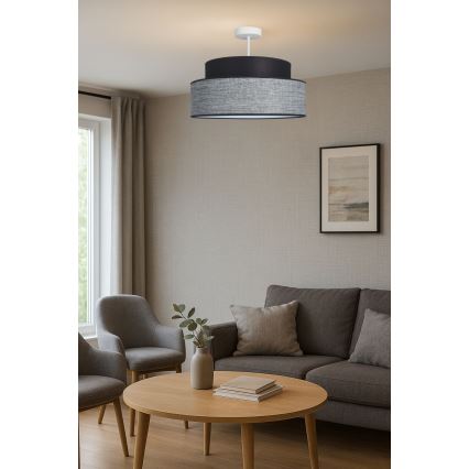 Surface-mounted chandelier GRACE 1xE27/60W/230V black/grey
