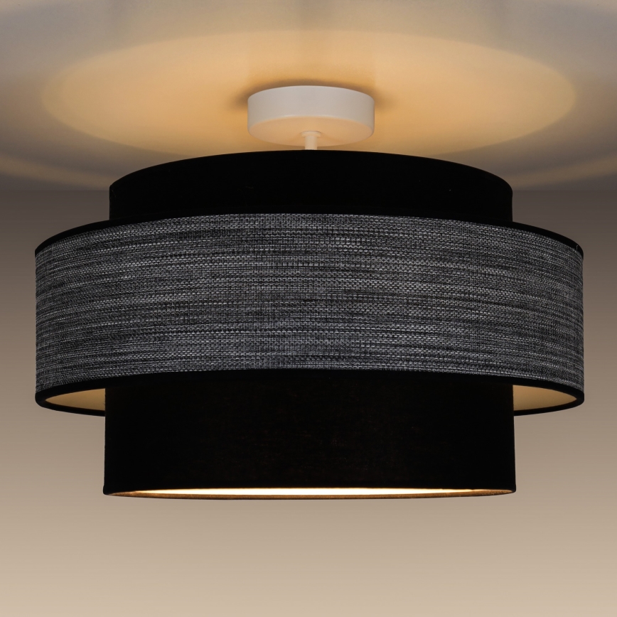 Surface-mounted chandelier GRACE 1xE27/60W/230V black/grey