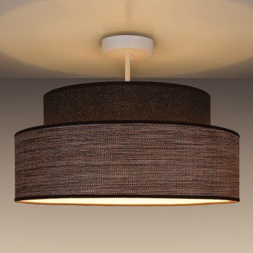 Surface-mounted chandelier GRACE 1xE27/60W/230V brown/beige