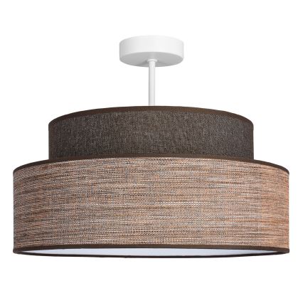 Surface-mounted chandelier GRACE 1xE27/60W/230V brown/beige