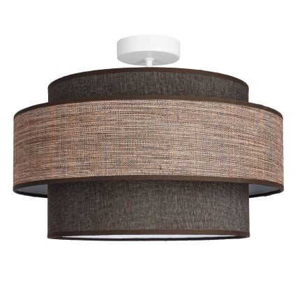Surface-mounted chandelier GRACE 1xE27/60W/230V brown/beige