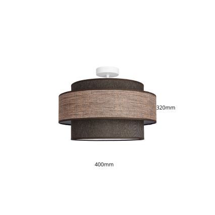 Surface-mounted chandelier GRACE 1xE27/60W/230V brown/beige