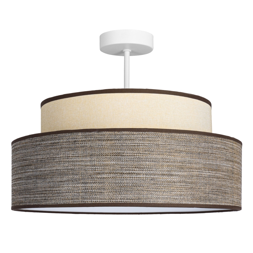 Surface-mounted chandelier GRACE 1xE27/60W/230V creamy/brown