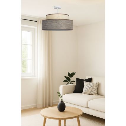 Surface-mounted chandelier GRACE 1xE27/60W/230V creamy/brown