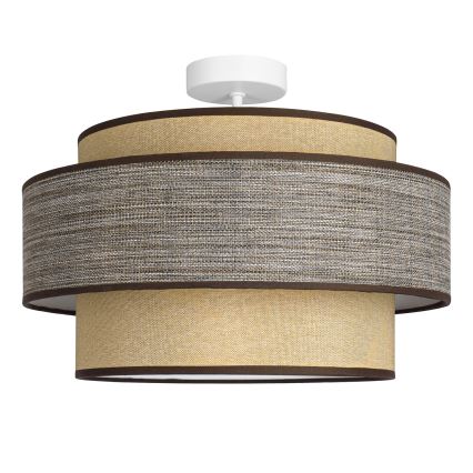 Surface-mounted chandelier GRACE 1xE27/60W/230V creamy/brown