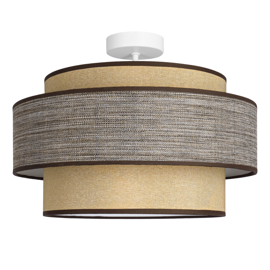 Surface-mounted chandelier GRACE 1xE27/60W/230V creamy/brown