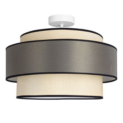 Surface-mounted chandelier GRACE 1xE27/60W/230V creamy/grey