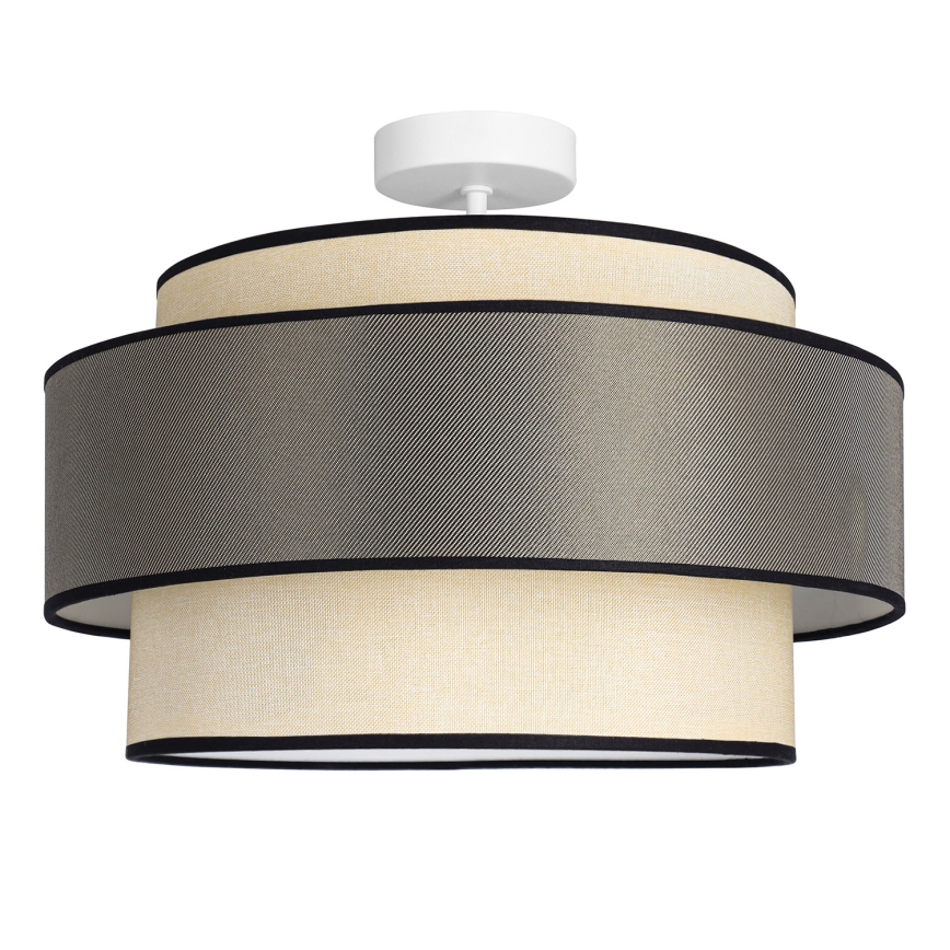 Surface-mounted chandelier GRACE 1xE27/60W/230V creamy/grey