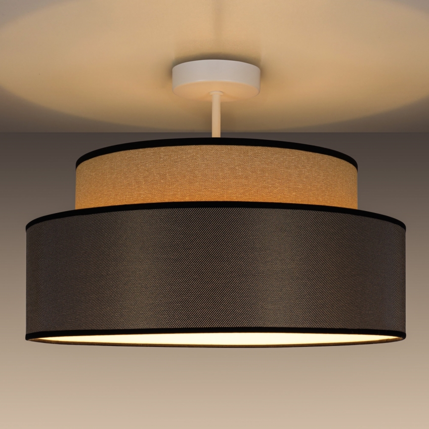 Surface-mounted chandelier GRACE 1xE27/60W/230V d. 40 cm beige/brown