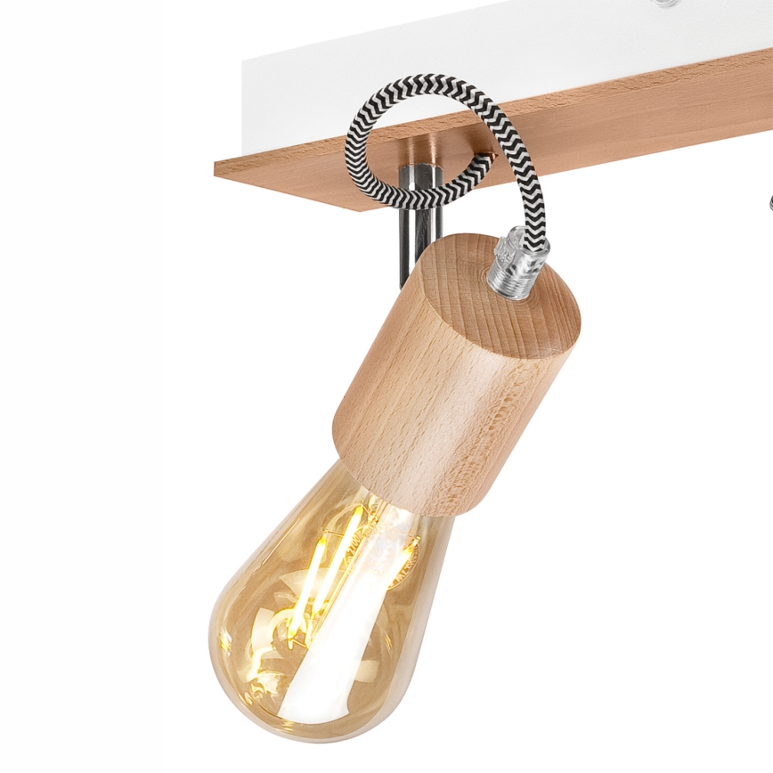 Surface-mounted chandelier GUSTAVO 2xE27/60W/230V beech - FSC certified