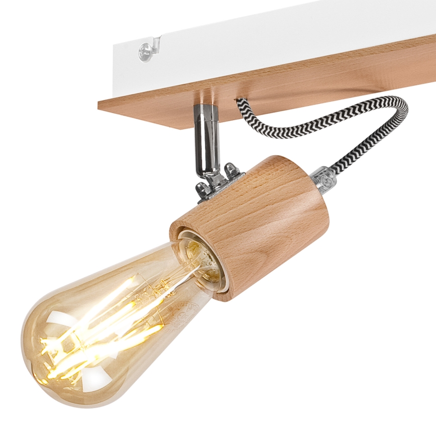 Surface-mounted chandelier GUSTAVO 3xE27/60W/230V beech - FSC certified