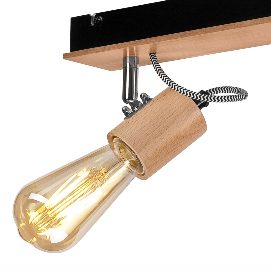 Surface-mounted chandelier GUSTAVO 3xE27/60W/230V beech - FSC certified