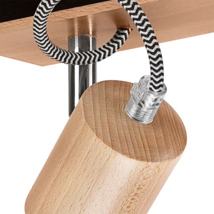 Surface-mounted chandelier GUSTAVO 3xE27/60W/230V beech - FSC certified