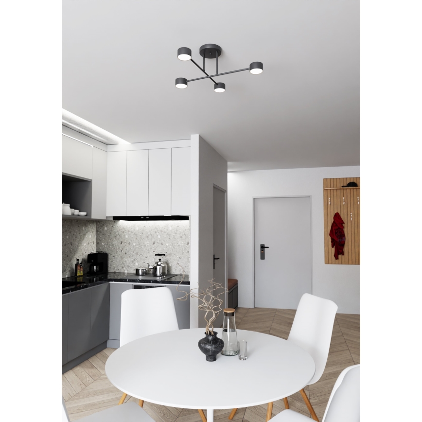 Surface-mounted chandelier HALO 4xGX53/10W/230V black