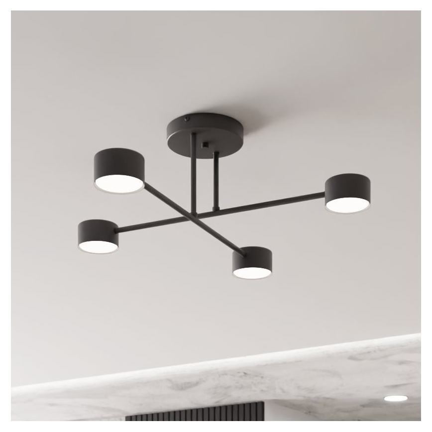 Surface-mounted chandelier HALO 4xGX53/10W/230V black