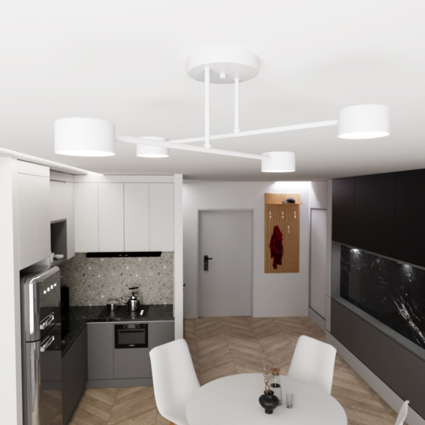 Surface-mounted chandelier HALO 4xGX53/10W/230V white