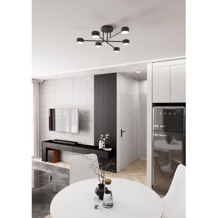 Surface-mounted chandelier HALO 6xGX53/8W/230V black