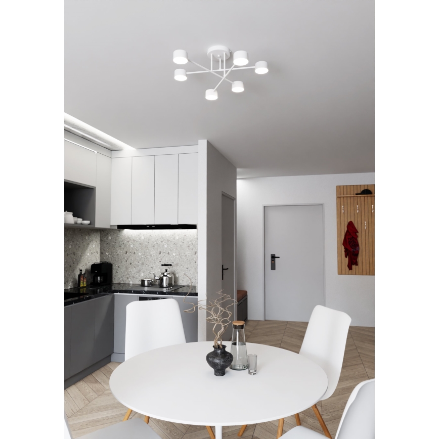 Surface-mounted chandelier HALO 6xGX53/8W/230V white