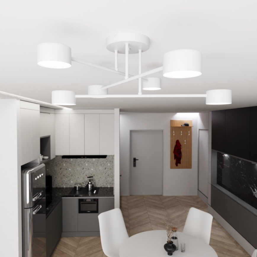 Surface-mounted chandelier HALO 6xGX53/8W/230V white