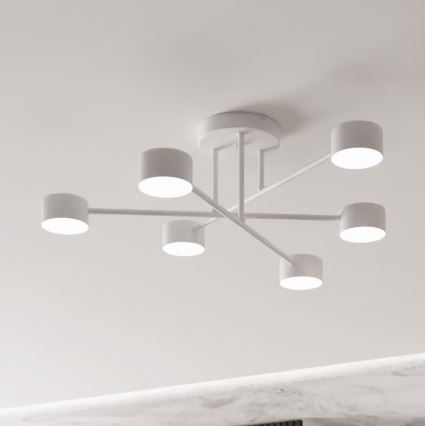 Surface-mounted chandelier HALO 6xGX53/8W/230V white