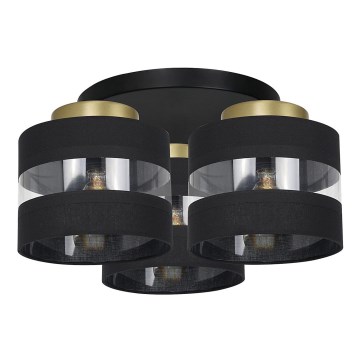 Surface-mounted chandelier HAVARD 3xE27/60W/230V black/brass