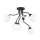 Surface-mounted chandelier HOLLY 6xG9/5W/230V black