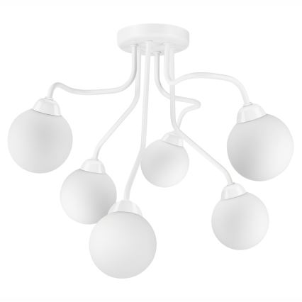 Surface-mounted chandelier HOLLY 6xG9/5W/230V white