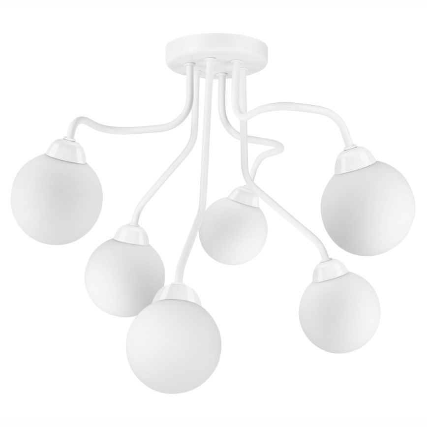 Surface-mounted chandelier HOLLY 6xG9/5W/230V white