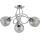 Surface-mounted chandelier HOSSA 3xE27/15W/230V glossy chrome/black/smoked
