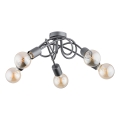 Surface-mounted chandelier INTER 5xE27/15W/230V grey