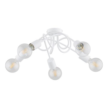 Surface-mounted chandelier INTER 5xE27/15W/230V white