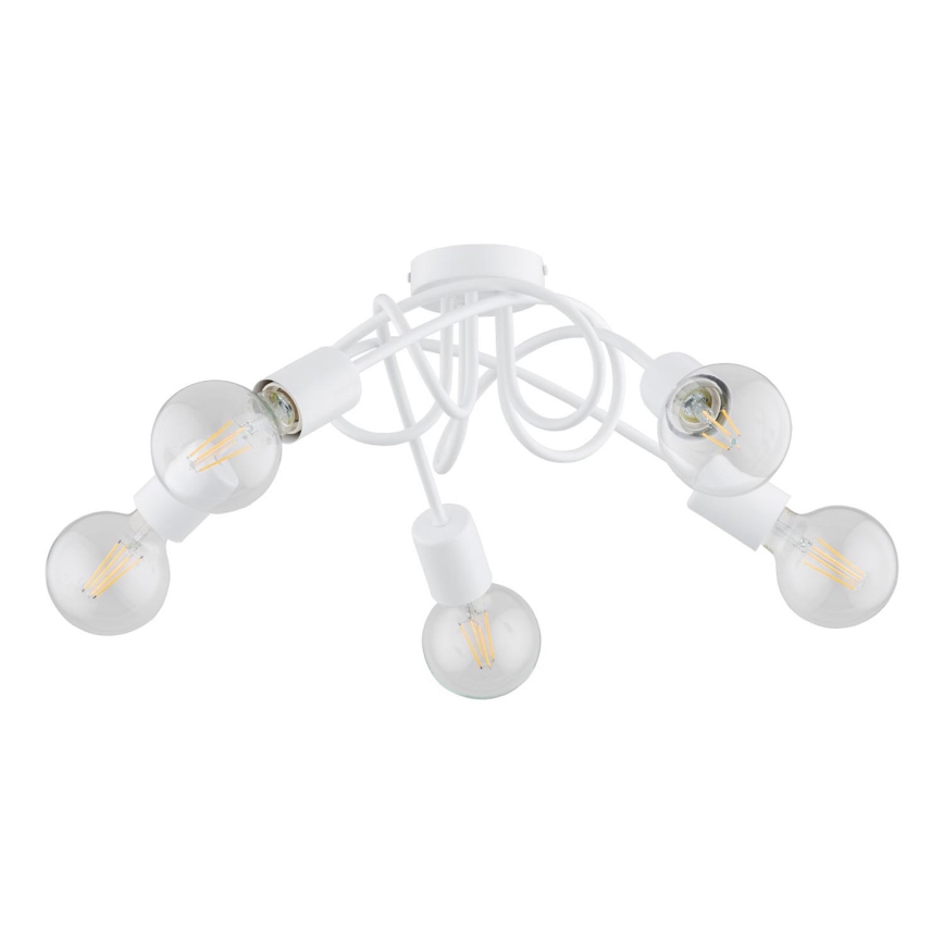 Surface-mounted chandelier INTER 5xE27/15W/230V white