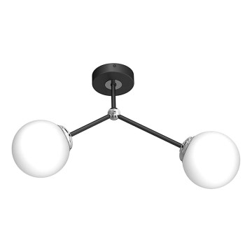 Surface-mounted chandelier JOY 2xE14/40W/230V black/shiny chrome