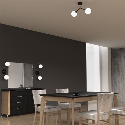 Surface-mounted chandelier JOY 2xE14/40W/230V black/shiny chrome