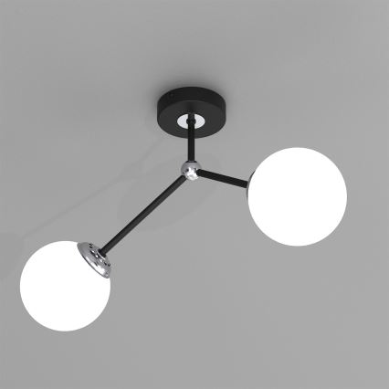 Surface-mounted chandelier JOY 2xE14/40W/230V black/shiny chrome