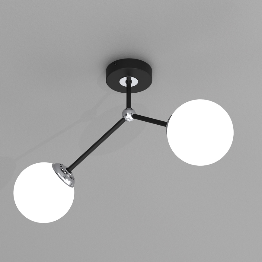 Surface-mounted chandelier JOY 2xE14/40W/230V black/shiny chrome