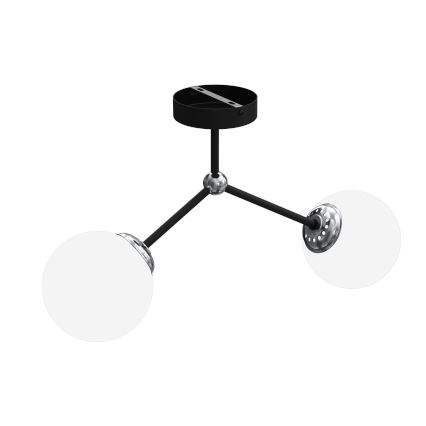 Surface-mounted chandelier JOY 2xE14/40W/230V black/shiny chrome