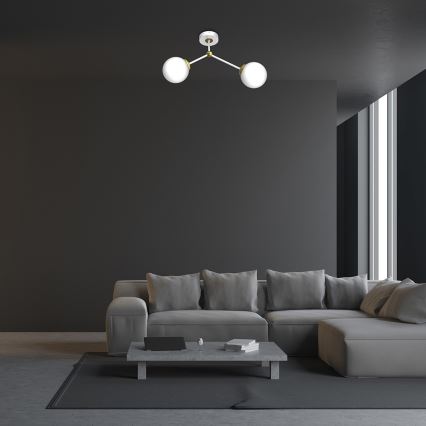 Surface-mounted chandelier JOY 2xE14/40W/230V white/gold